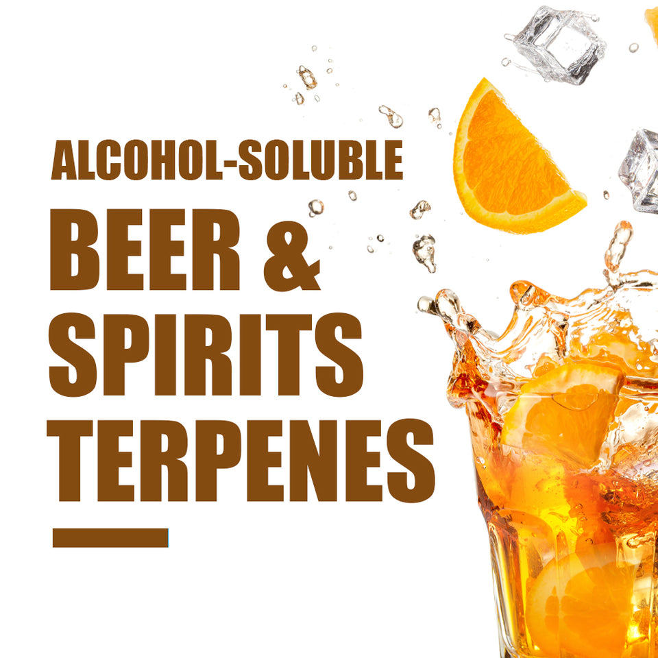 <h3><strong>Alcohol-Soluble</strong></h3> <h1>Beer & Spirits Terpenes</h1>