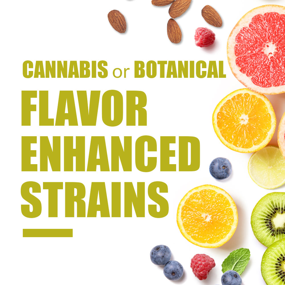<h3><strong>Botanical & Cannabis</strong></h3> <h1>Flavor Enhanced Strains</h1>