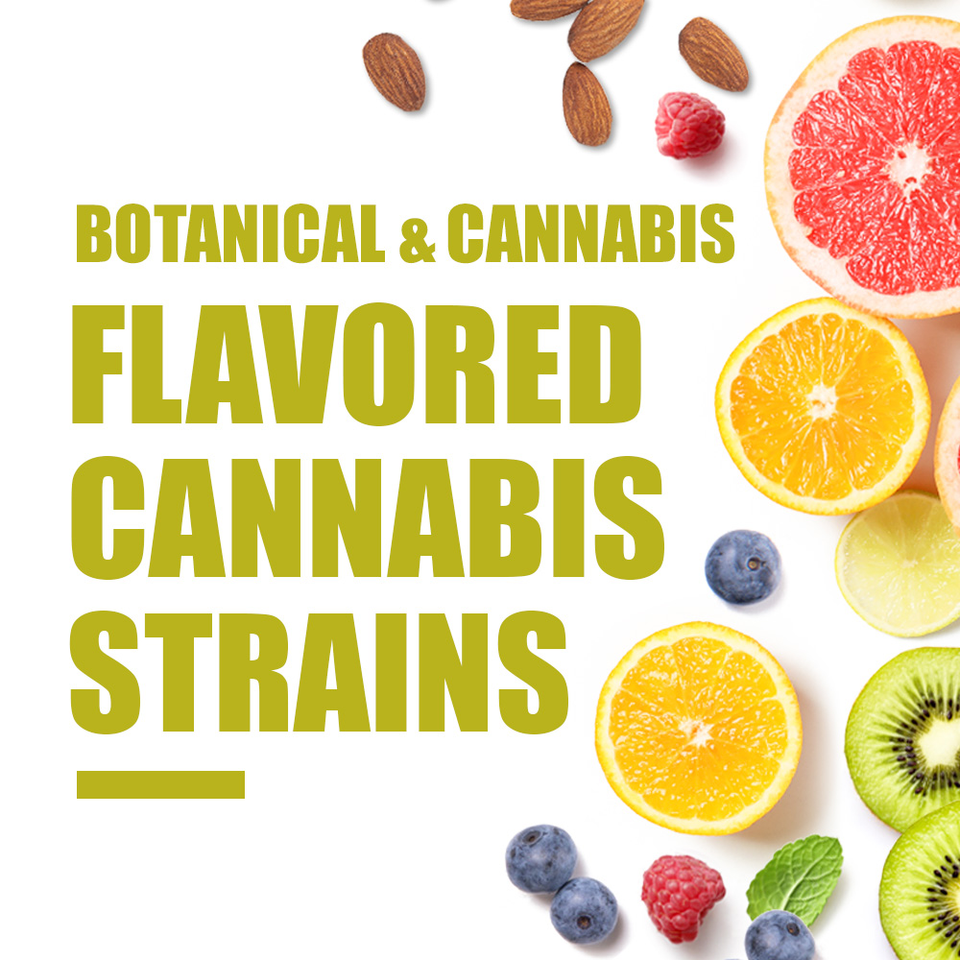 <h3><strong>Botanical & Cannabis</strong></h3> <h1>Flavored Cannabis Strains</h1>